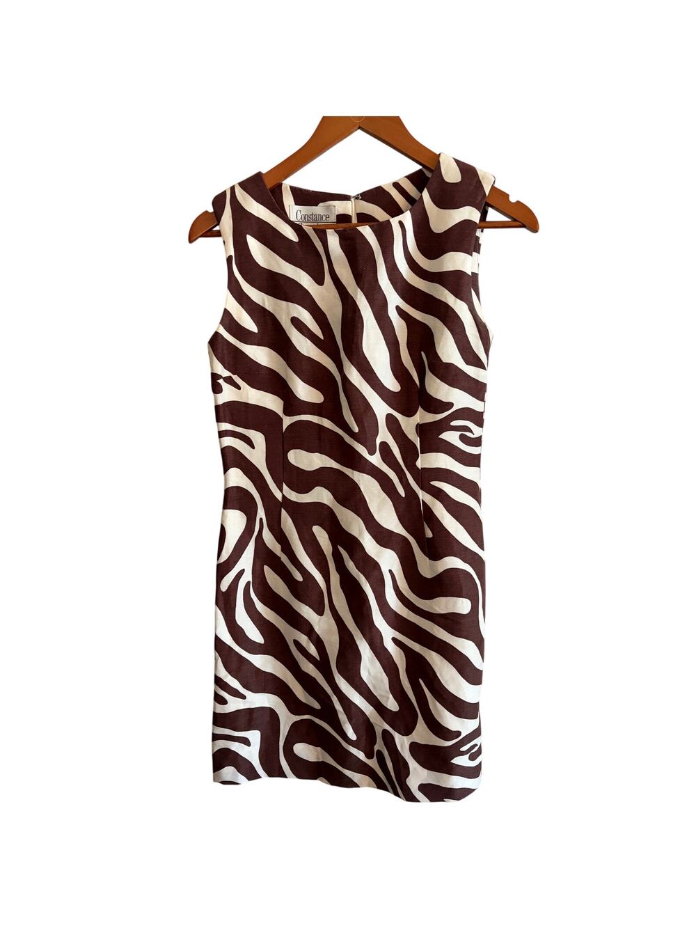 Constance Saunders Size 6 Zebra Sleeveless Dress